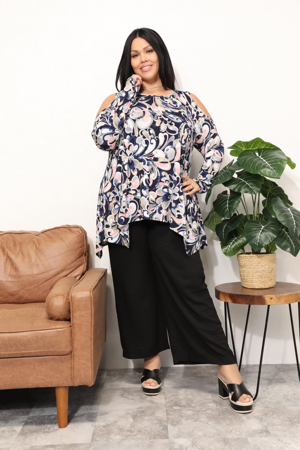 Ciera Long Sleeve Floral Blouse