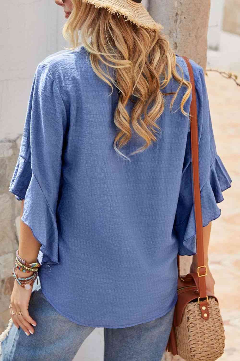 Madalyn Flounce Sleeve Blouse