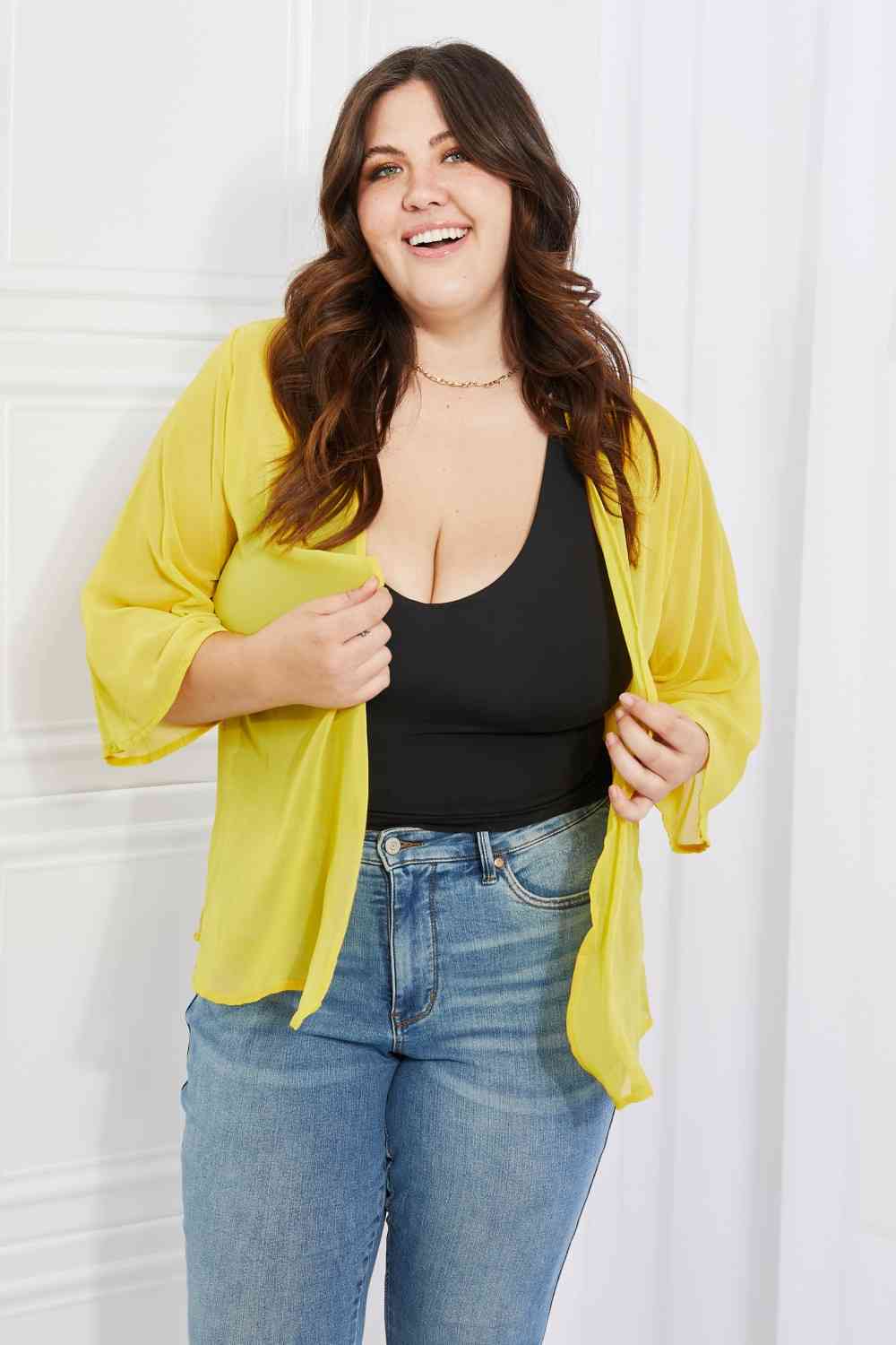 Just Listen Chiffon Kimono