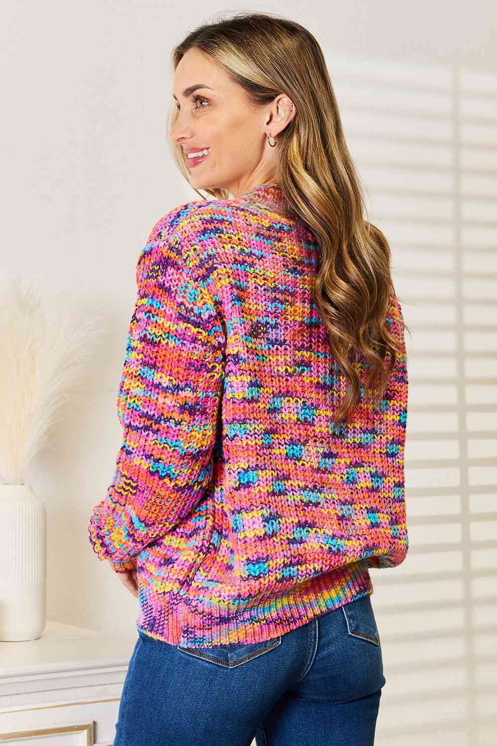 Colorful V-Neck Cardigan