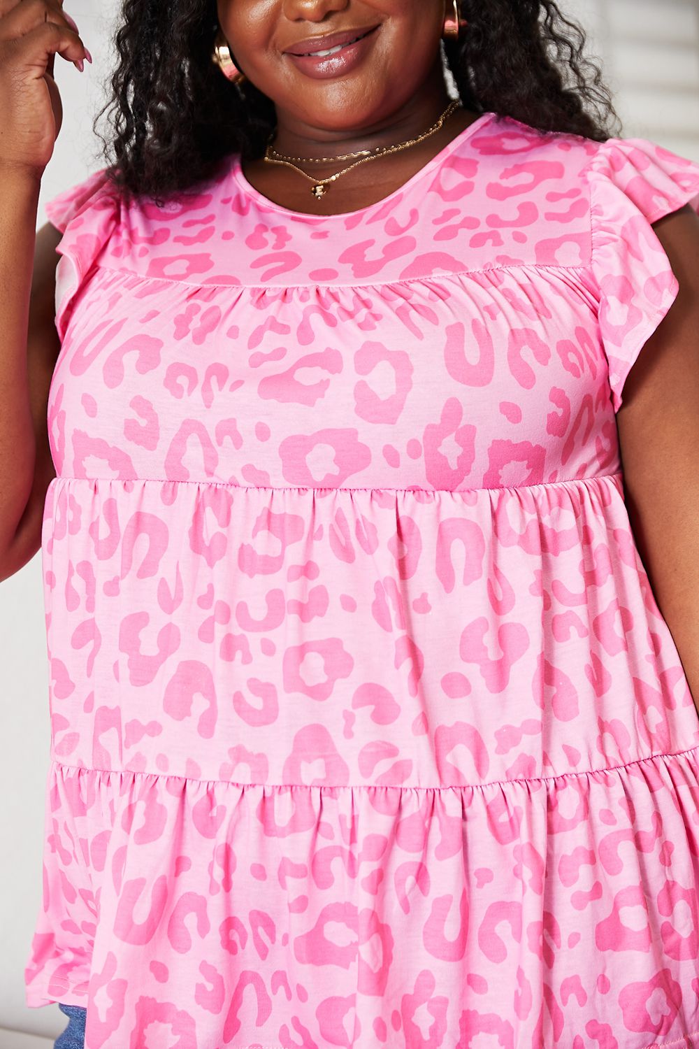 Wild For You Leopard Tiered Blouse