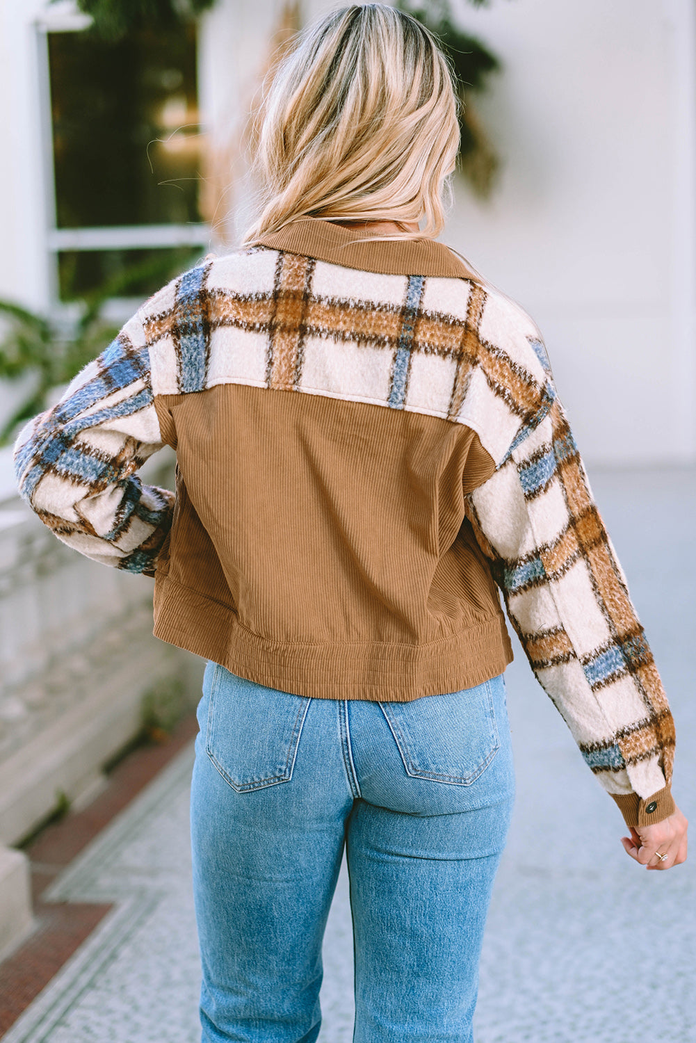Lauren Plaid Button Down Jacket