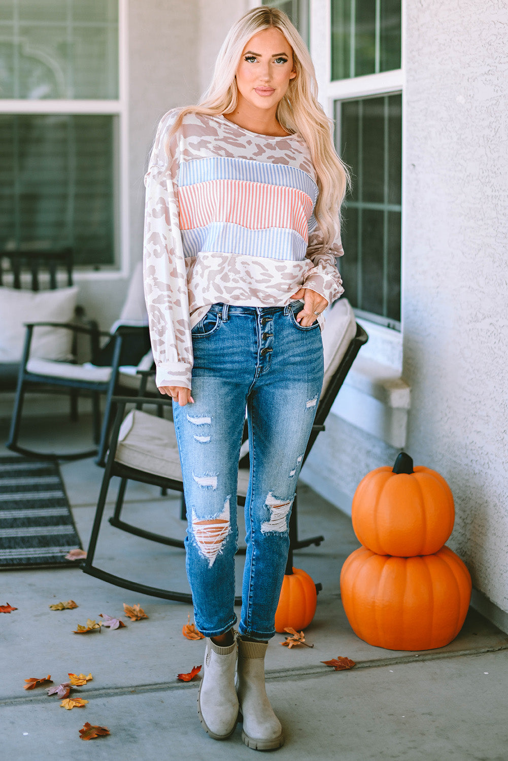 Born Wild Color Block Top