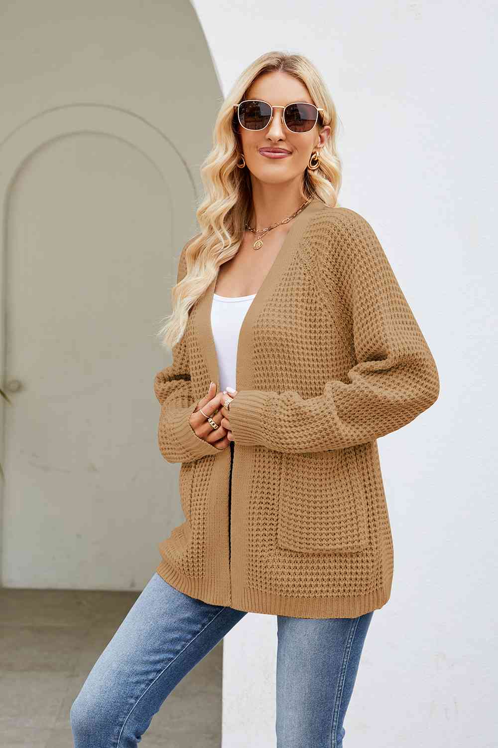 Oakley Open Front Long Sleeve Cardigan
