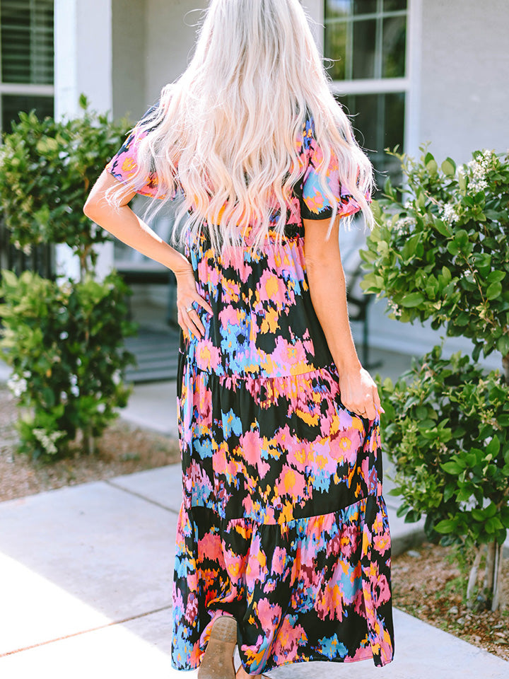 Splash Of Color Maxi Dress