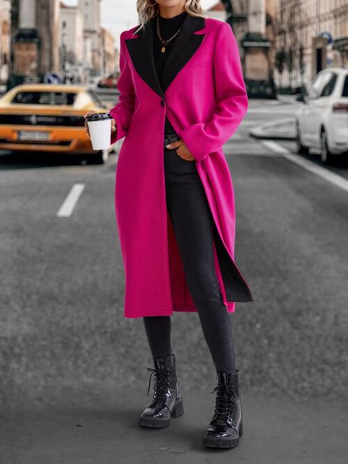 Mariana Collared Neck Buttoned Longline Coat