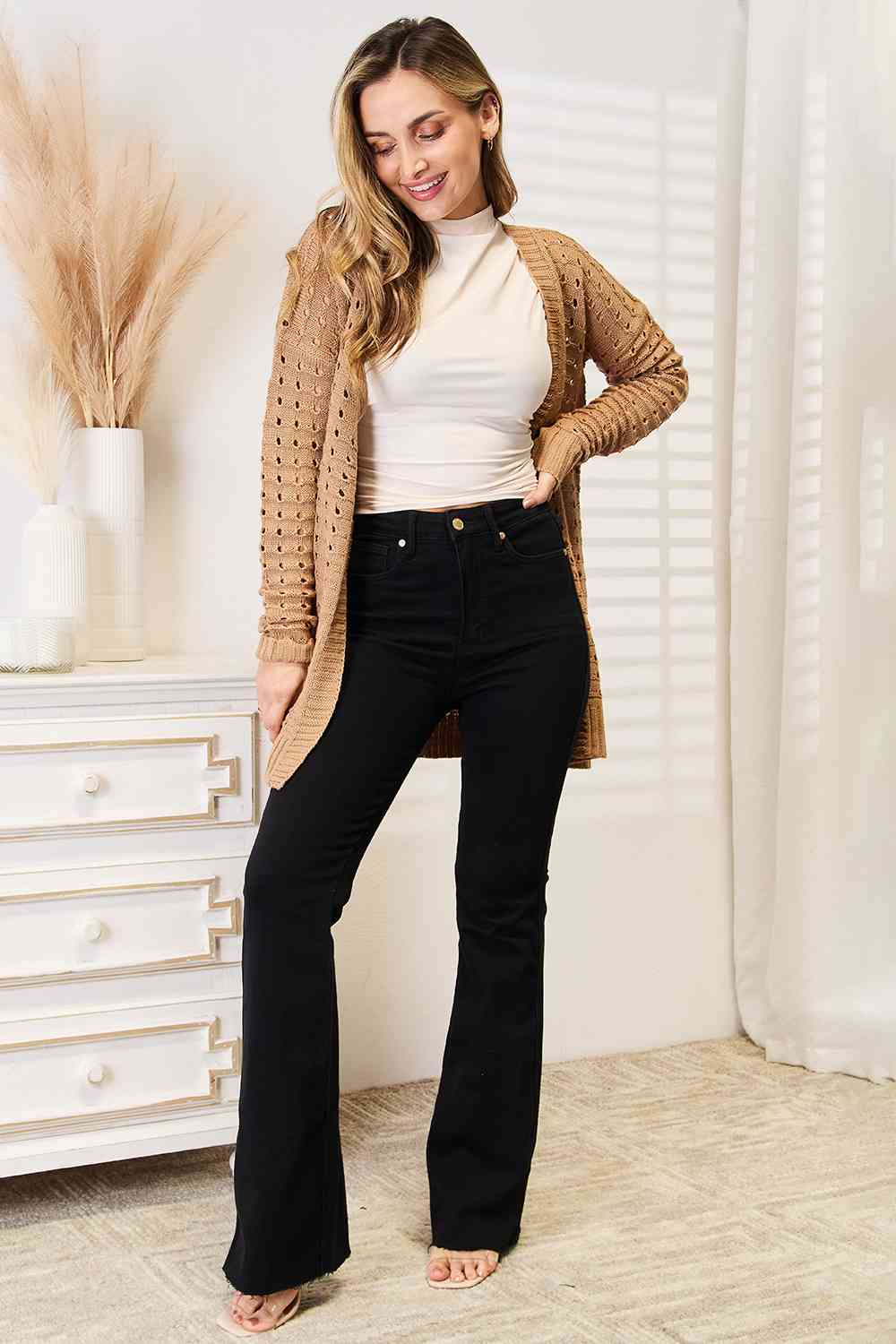 Getting Cozy Openwork Cardigan