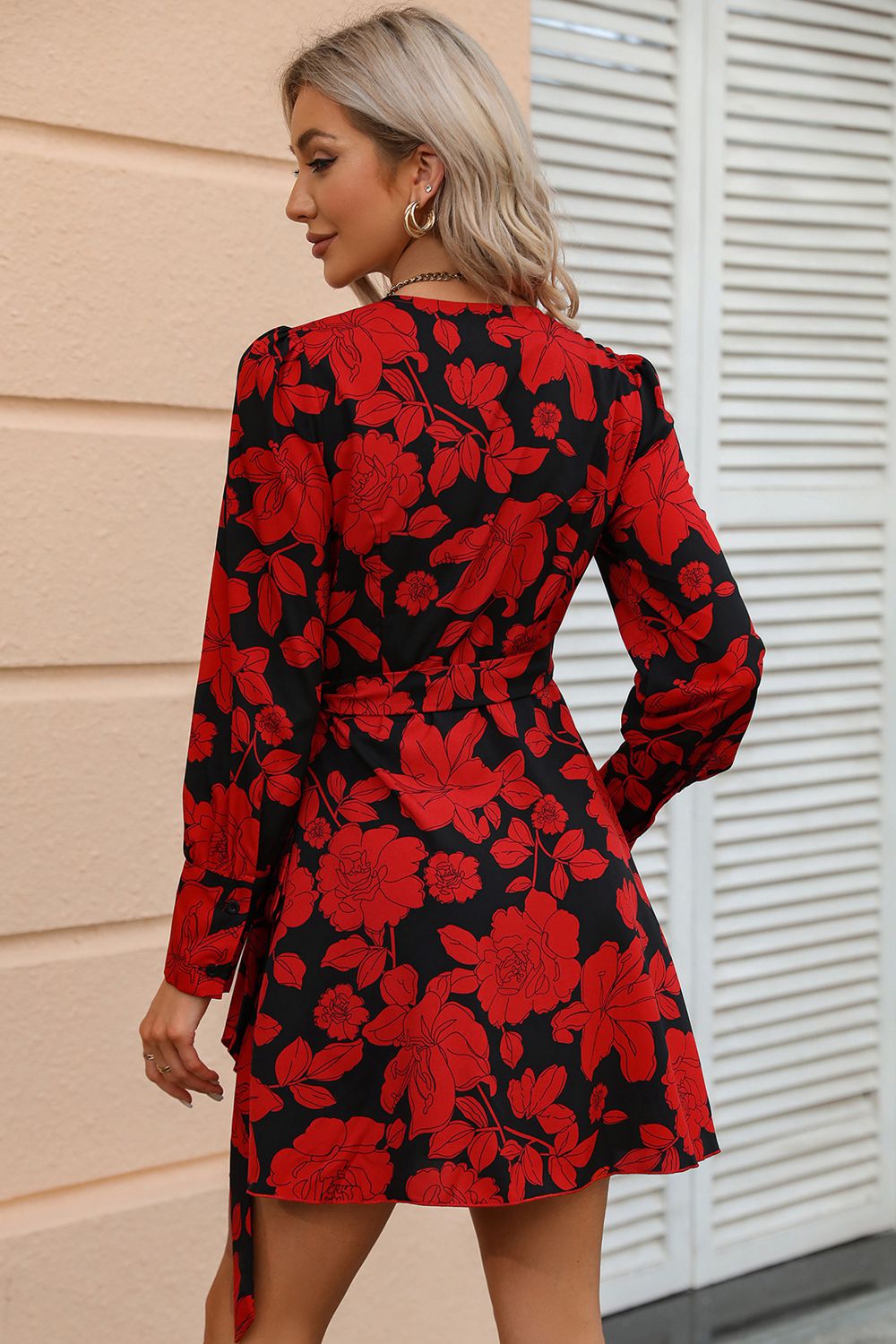 Bellerose Floral Tie Waist Mini Dress