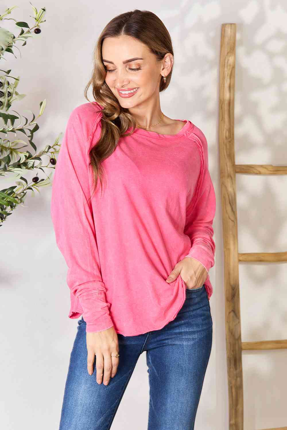 Camille Round Neck Long Sleeve Top