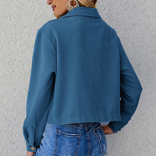 Liana Collared Neck Button Front Jacket