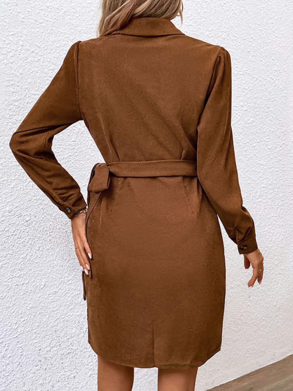 Out Of Office Button-Down Mini Dress
