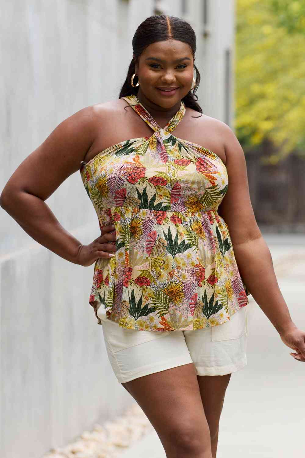 Bloom With Me Floral Halter Top