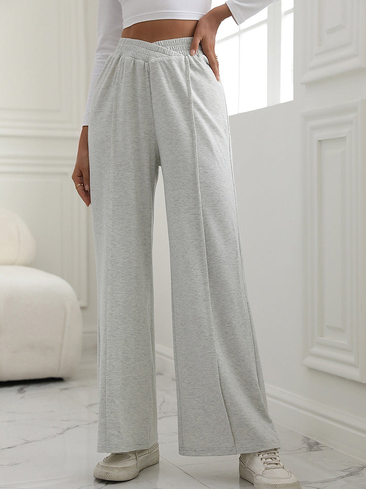 Trendy V-Waist Wide Leg Pants