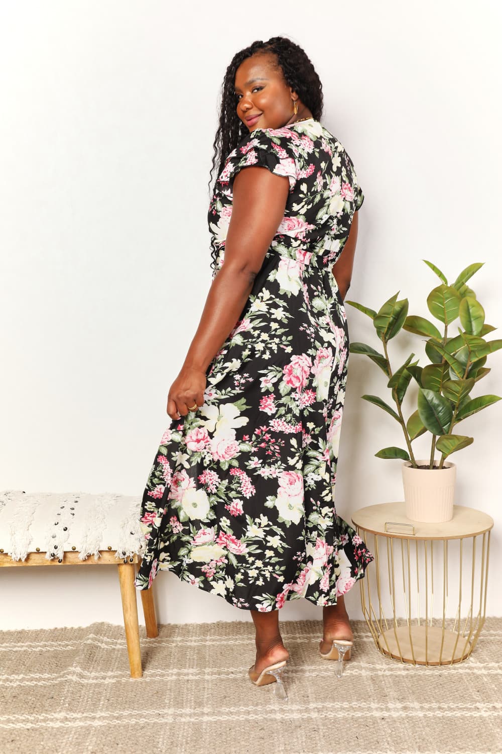Ellis Floral Tie-Waist Dress