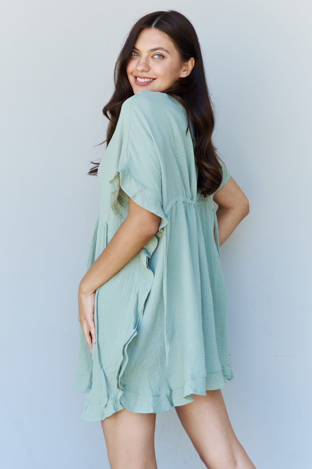 Out Of Time Ruffle Mini Dress