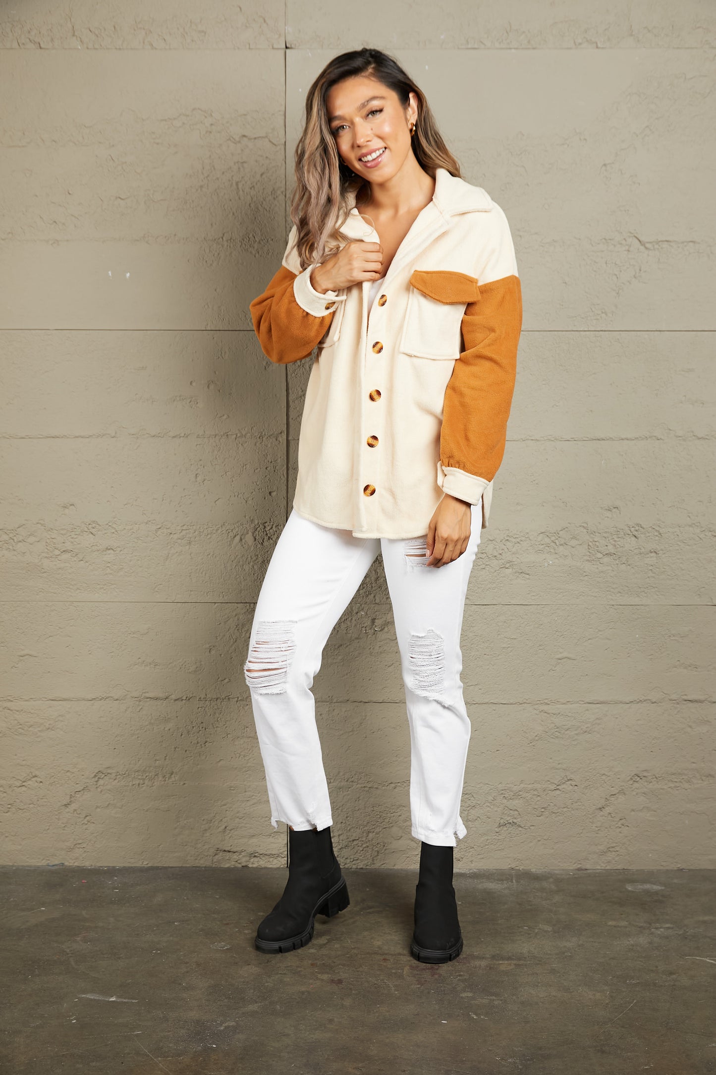 Russell Contrast Fleece Jacket