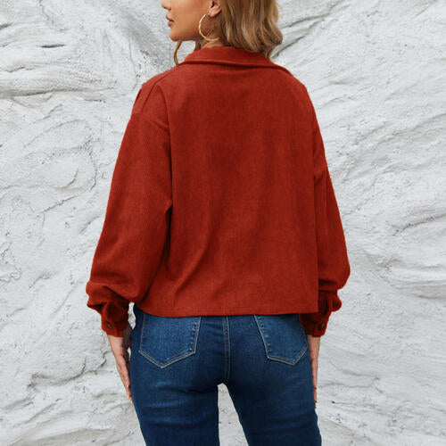 Liana Collared Neck Button Front Jacket