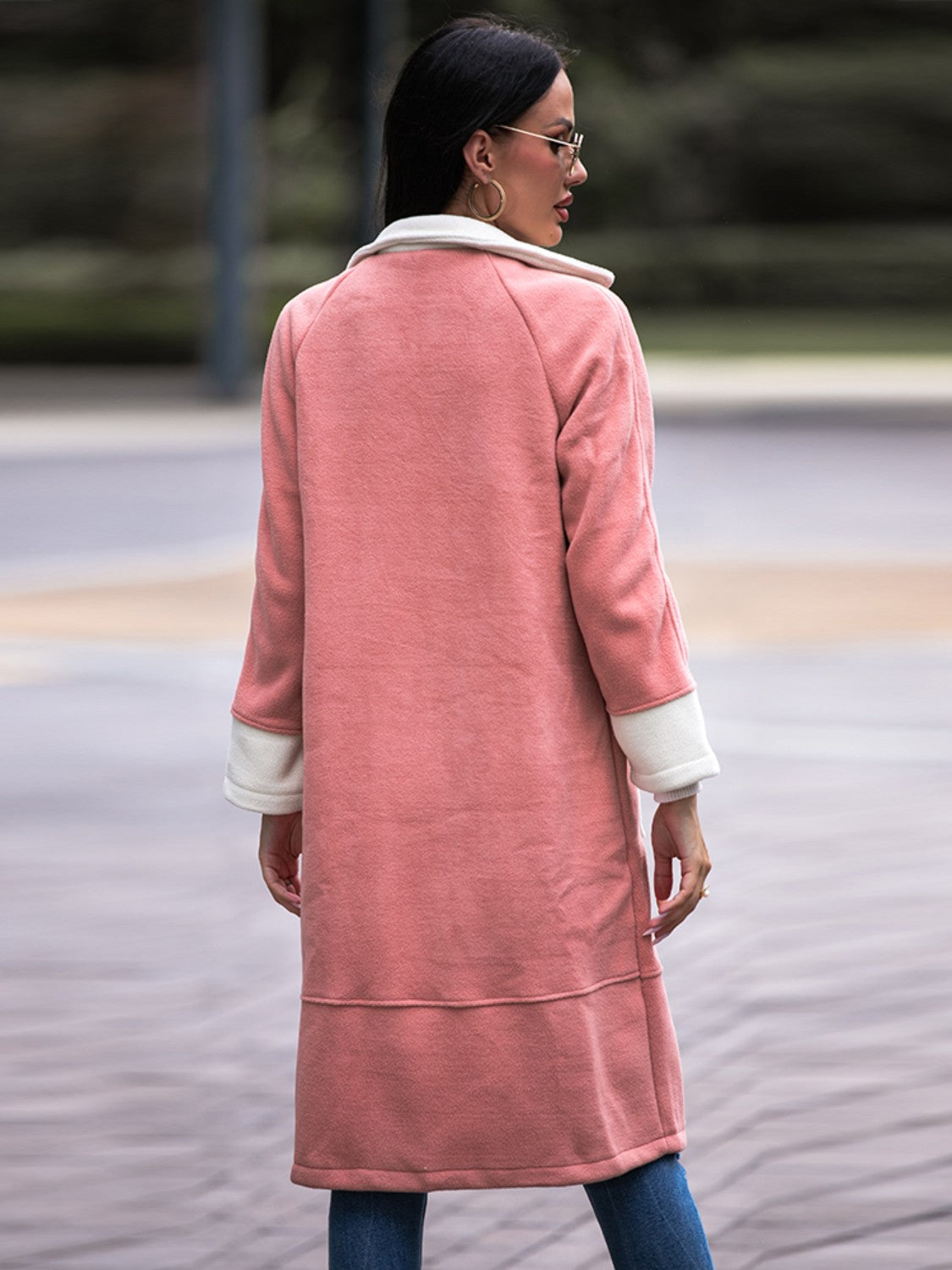 Go With It Contrast Lapel Coat