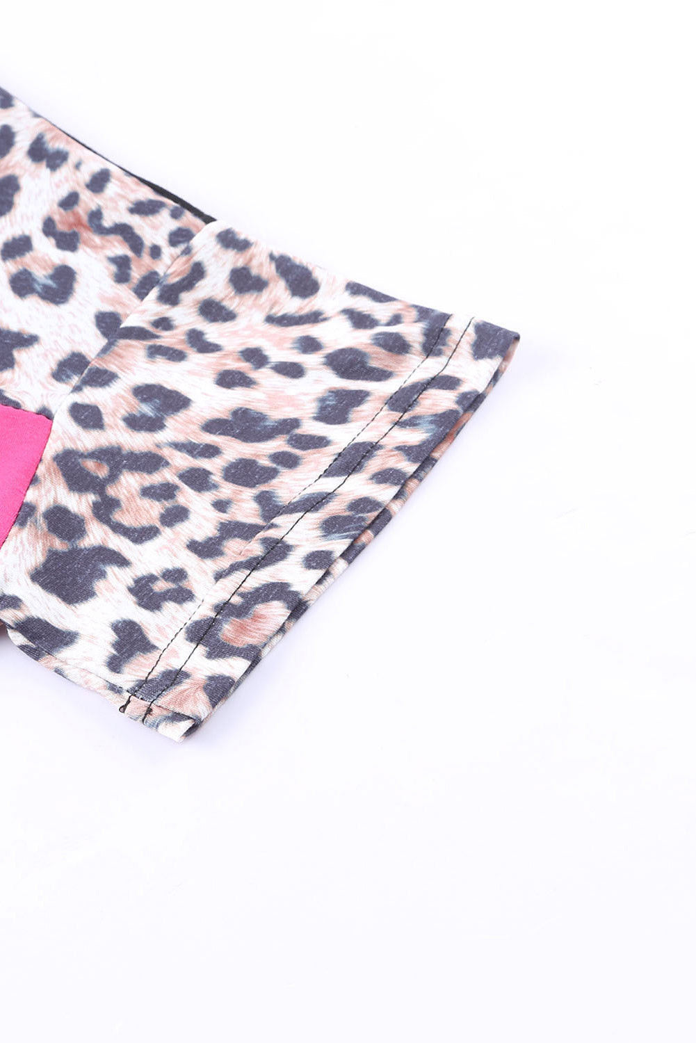 I'm Wild Leopard Color Block T-Shirt