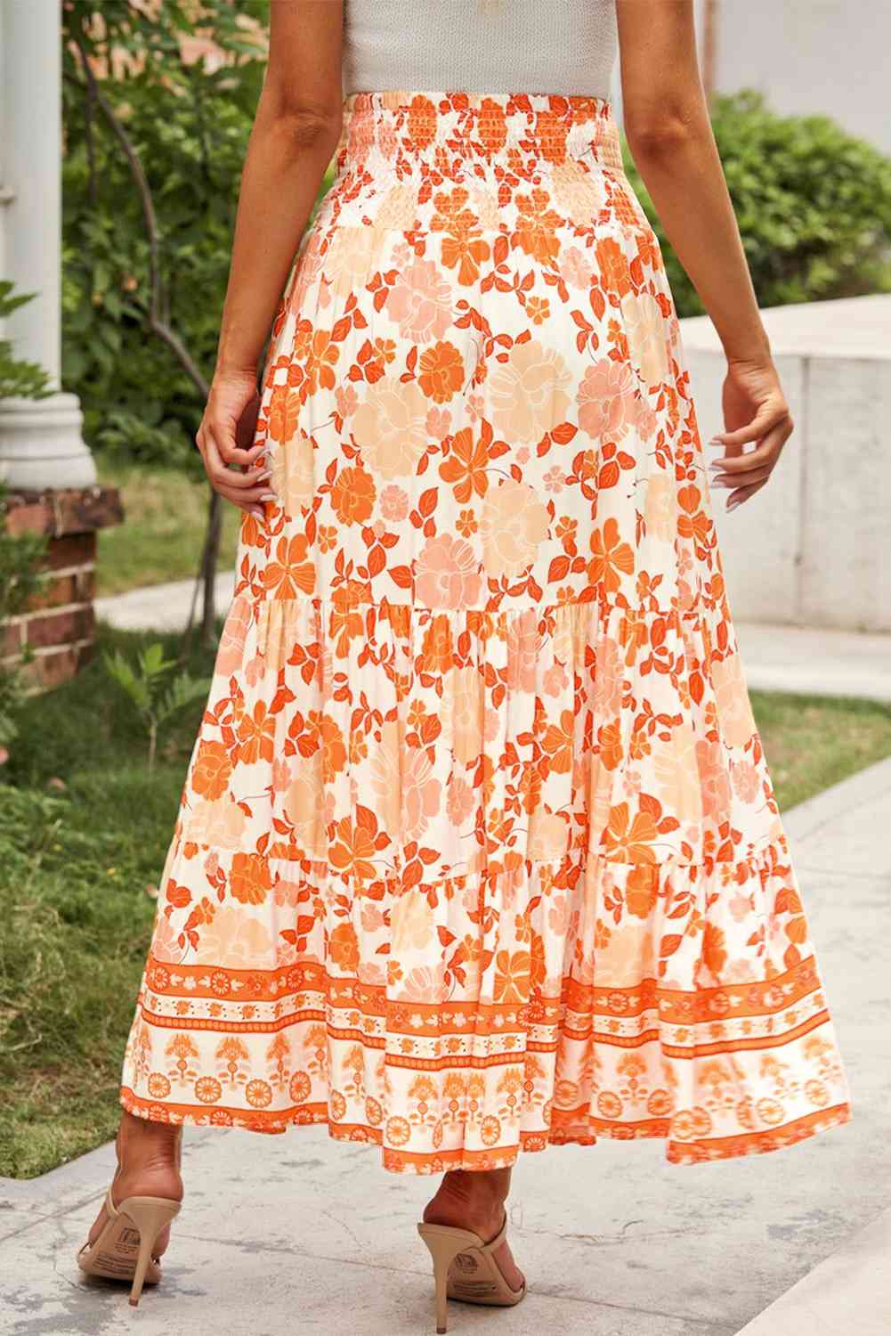 Melody Floral Smocked Maxi Skirt