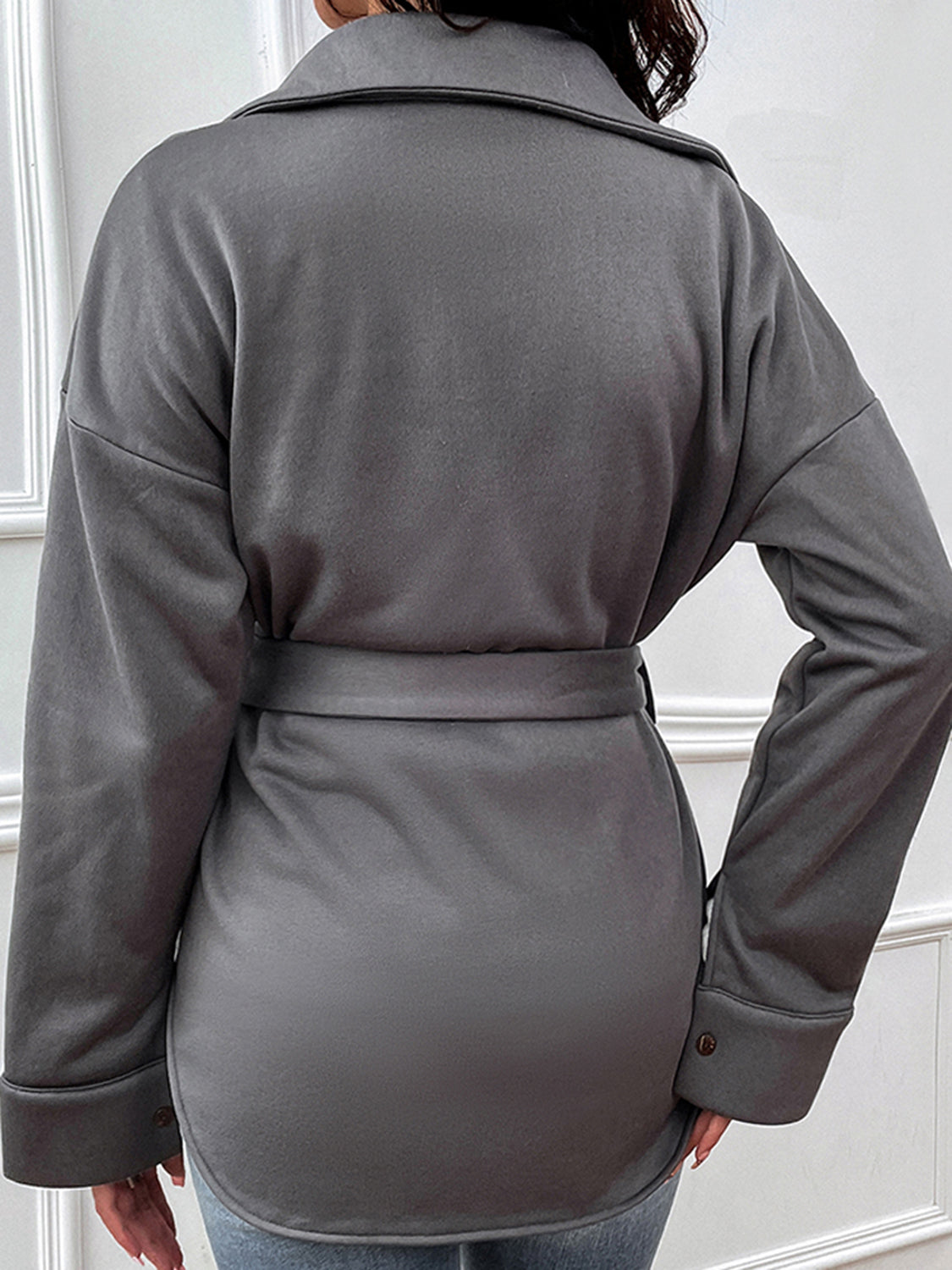 Aubree Button Down Dropped Shoulder Coat