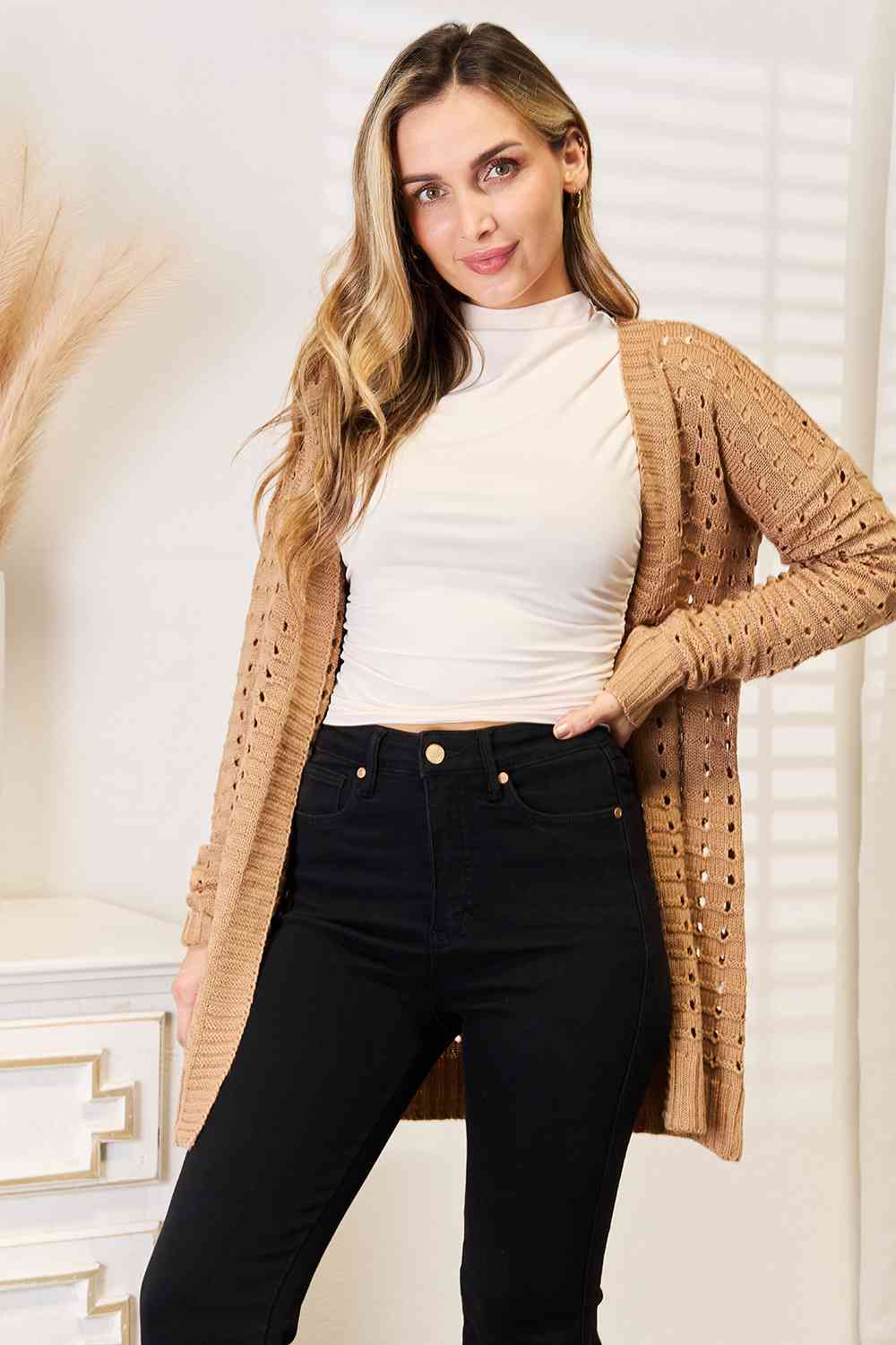 Getting Cozy Openwork Cardigan