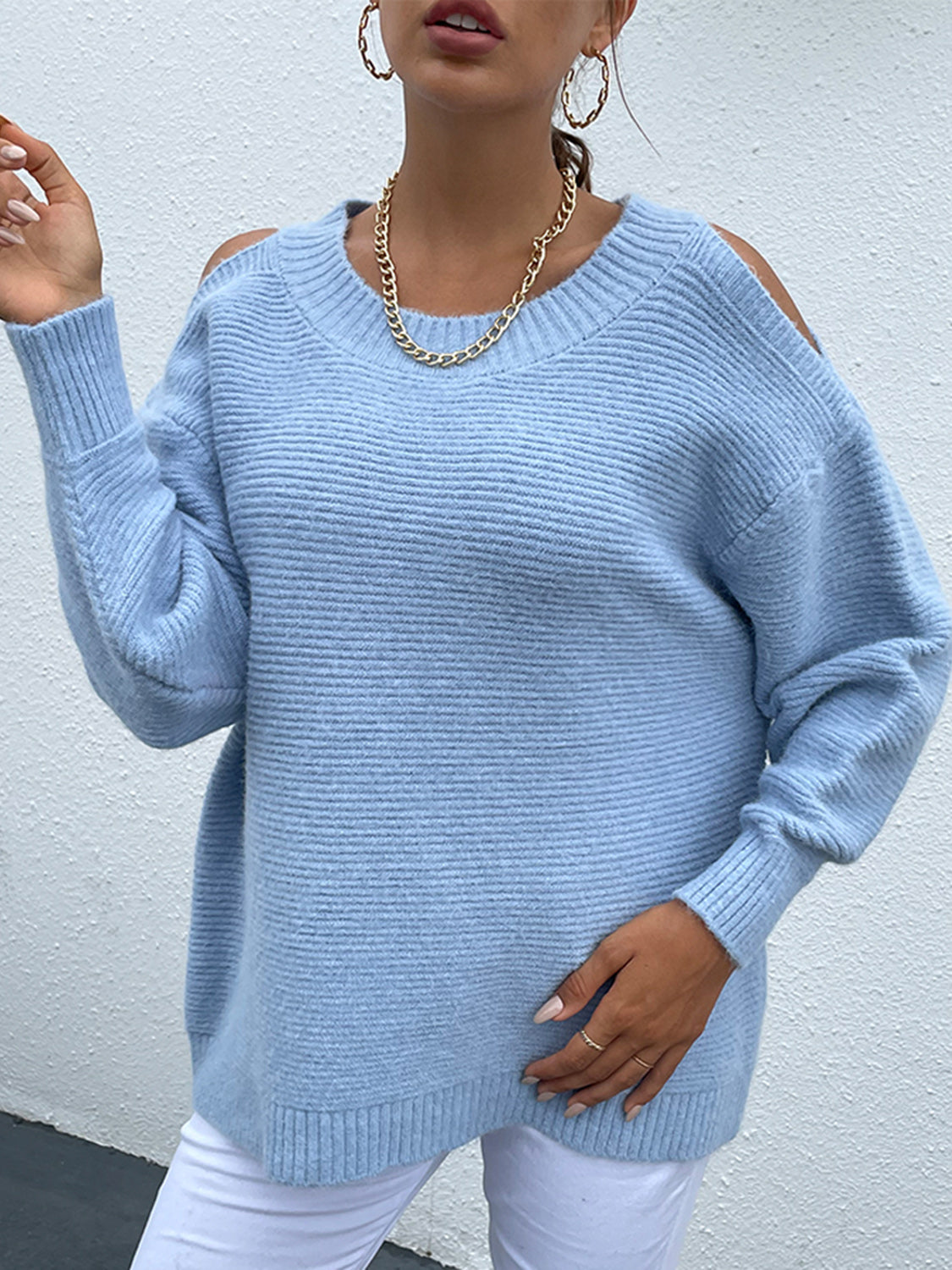 Loving My Cold Shoulder Sweater