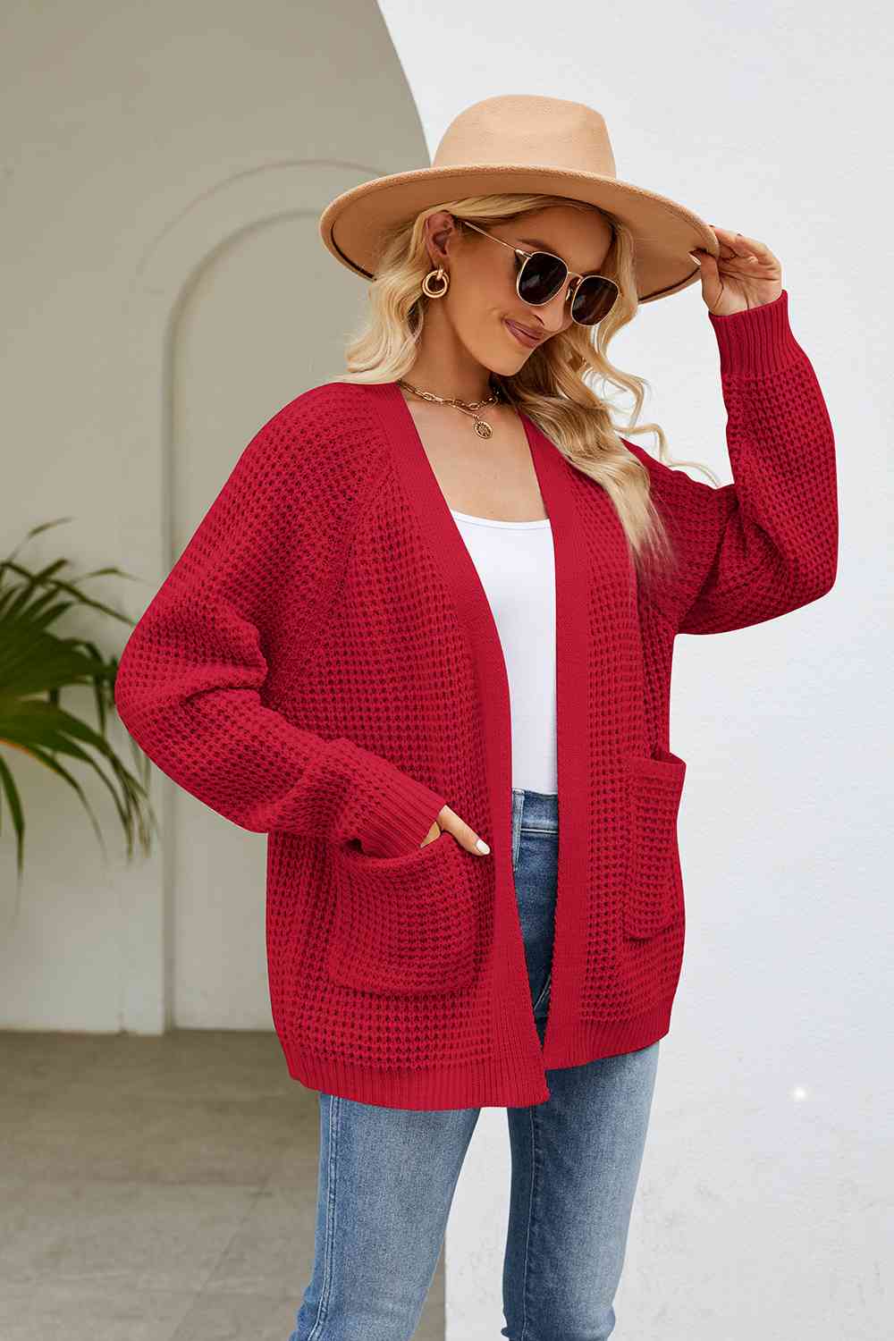 Oakley Open Front Long Sleeve Cardigan