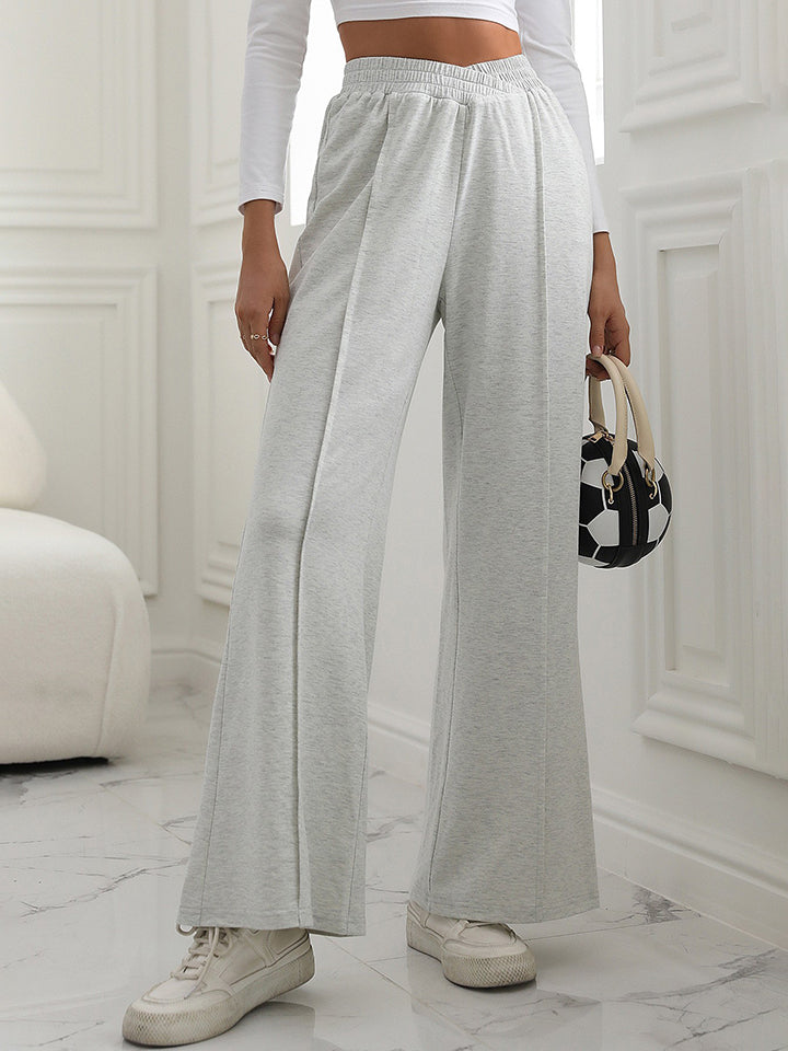 Trendy V-Waist Wide Leg Pants