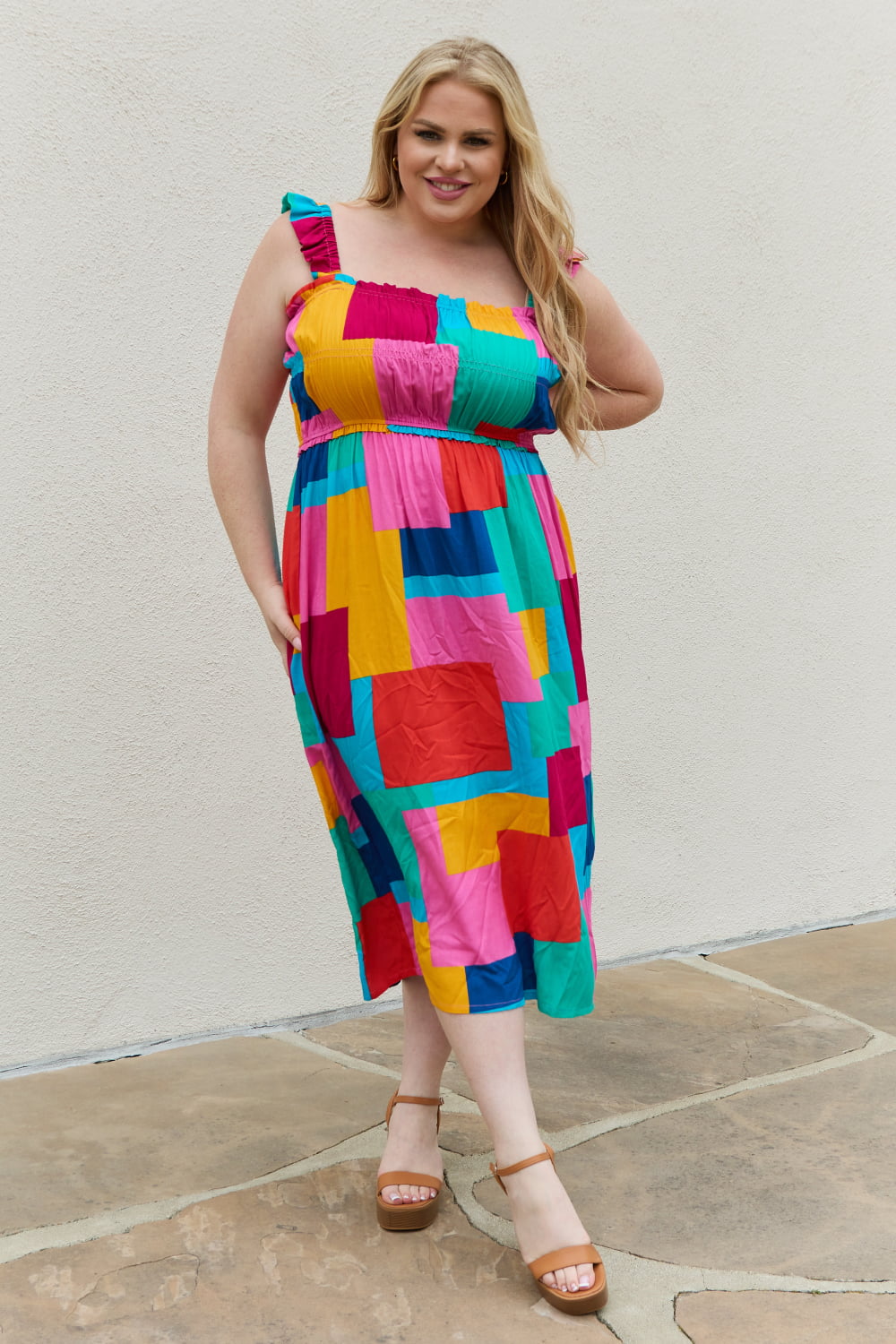 All You Need Is Color Midi Dress