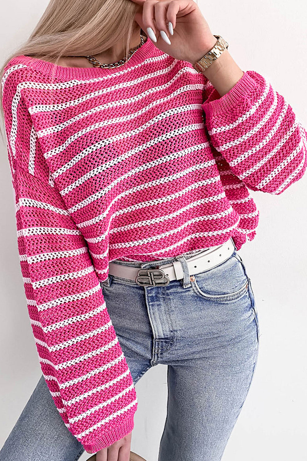 Always Cute Striped Sweater