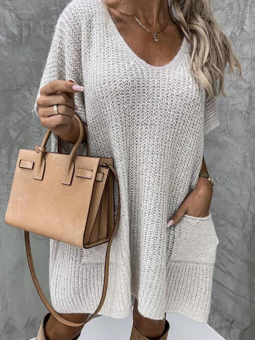 Briella V-Neck Short Sleeve Sweater