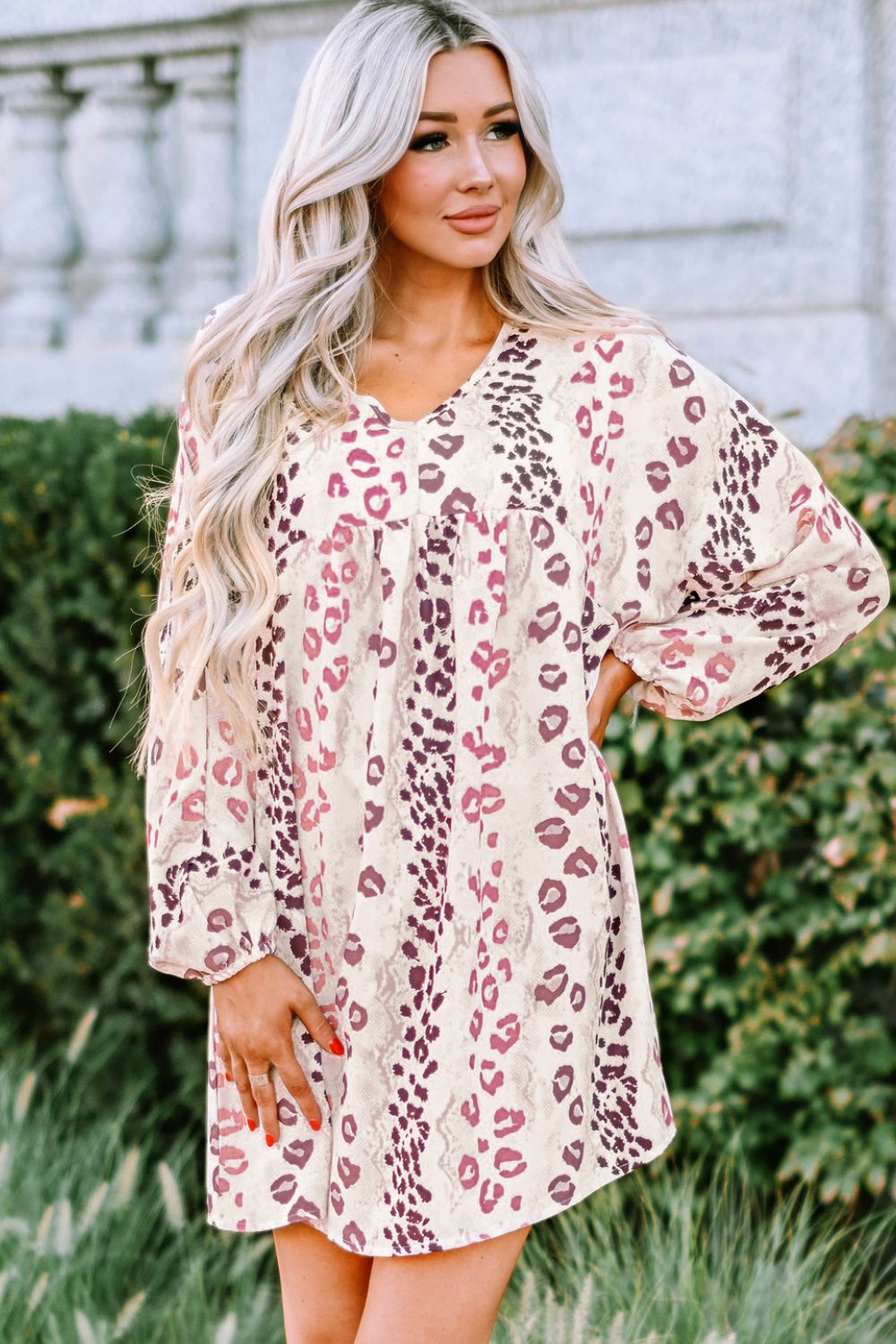 Wild Side Leopard Mini Babydoll Dress