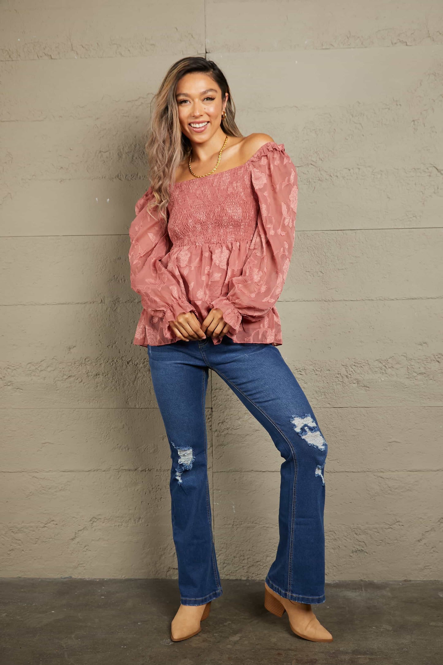 Glow Up Smocked Blouse