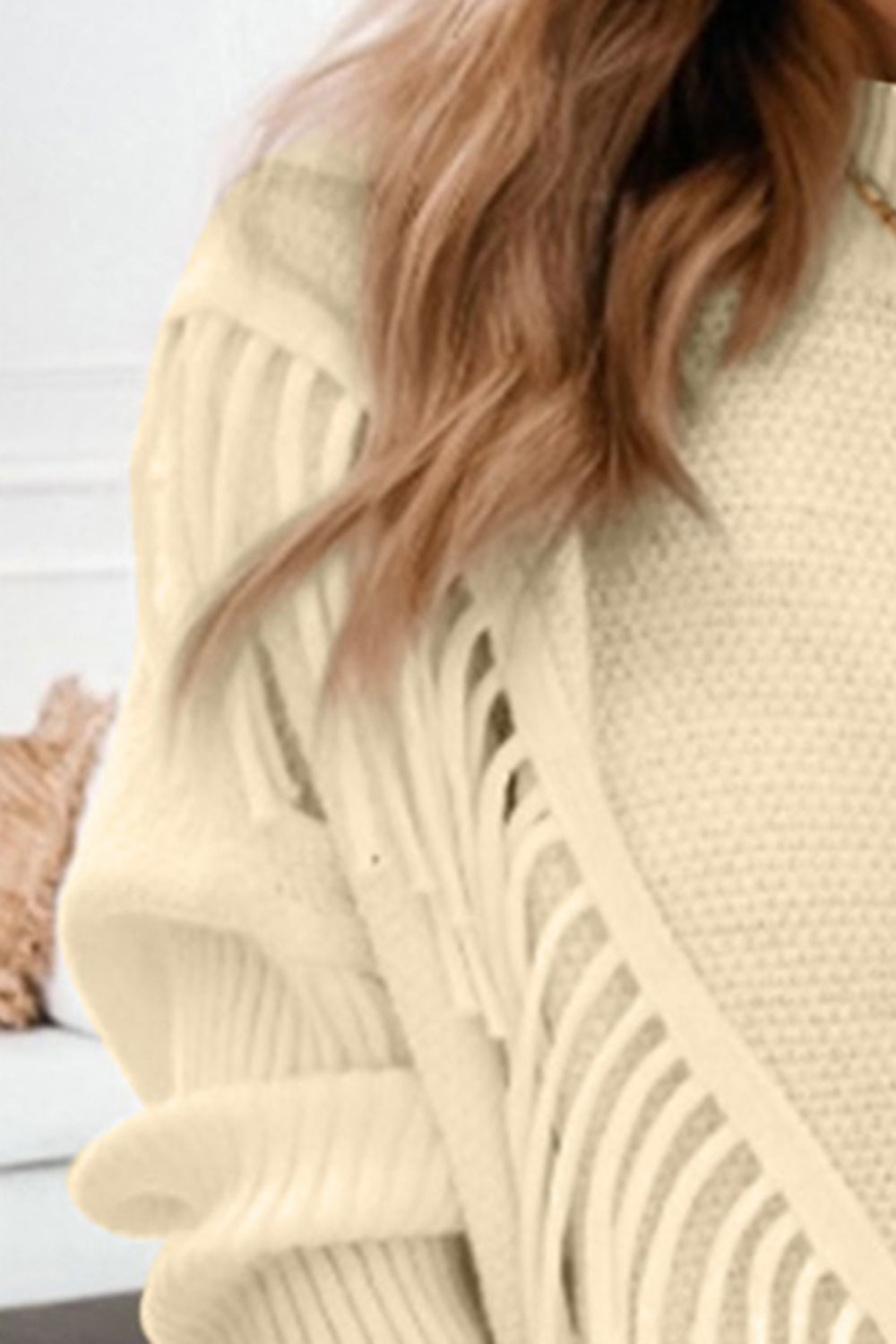 Empowering Fringe Detail Sweater