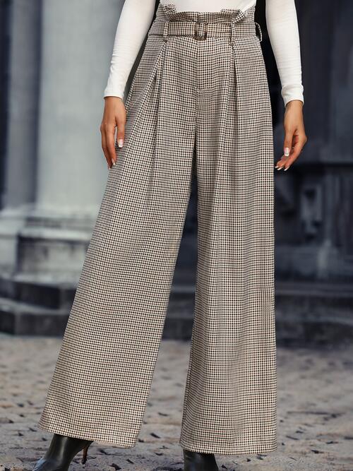 Journey Plaid Wide Leg Pants