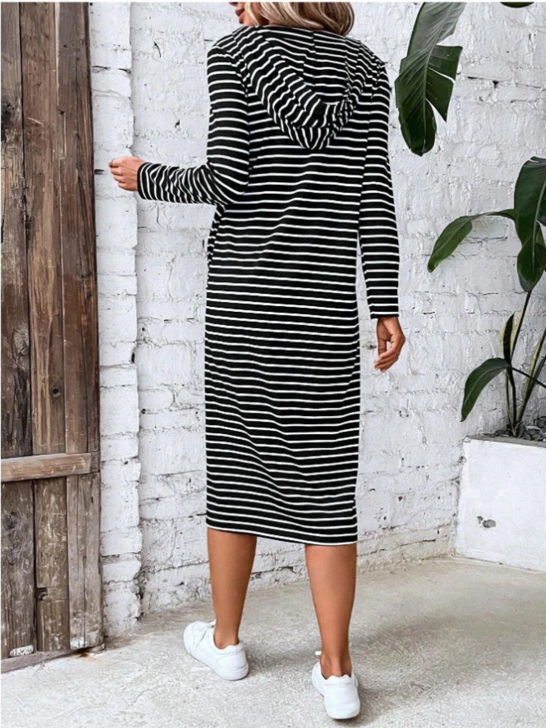 All The Time Striped Midi Dress