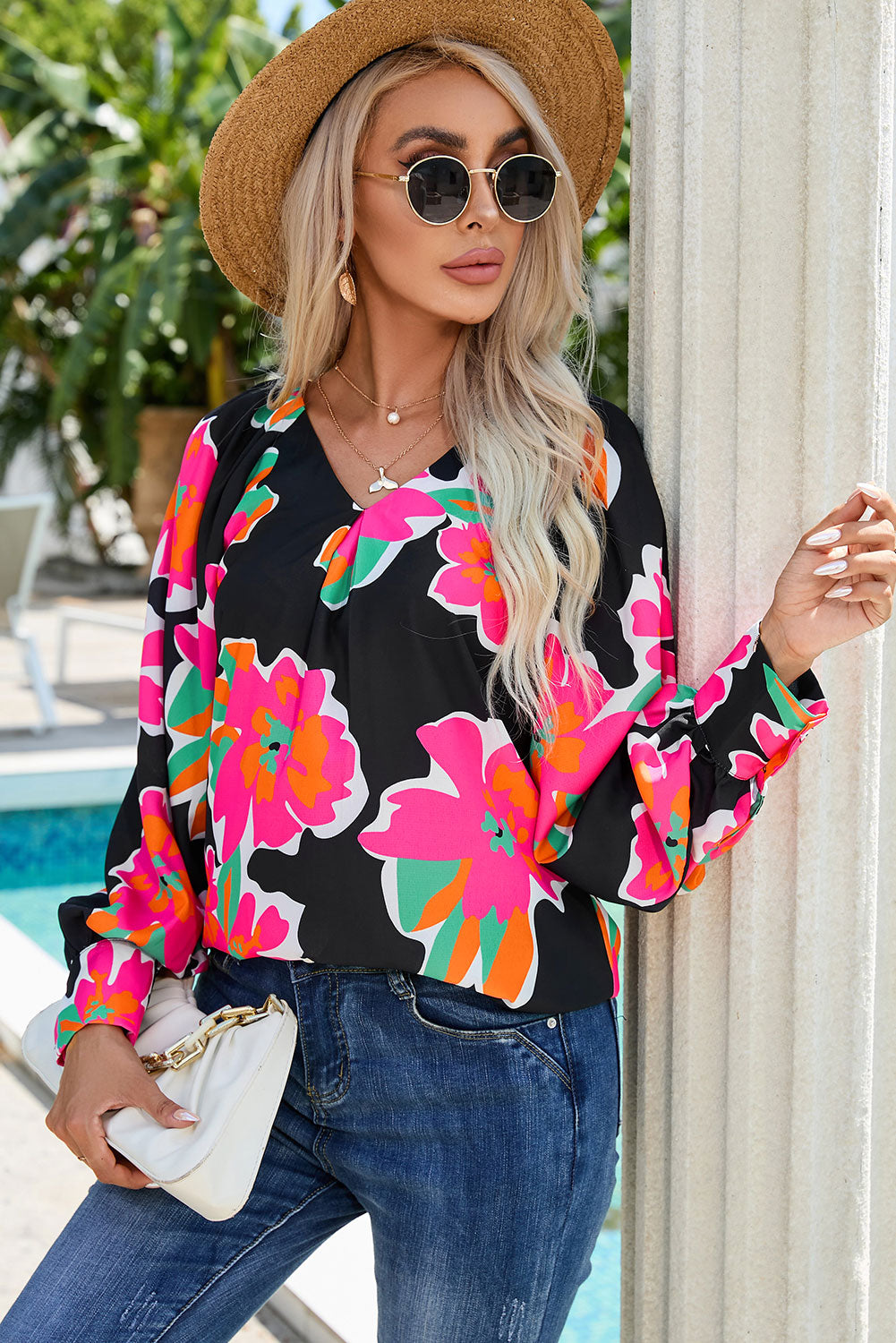 Bouquet Chic Floral Blouse