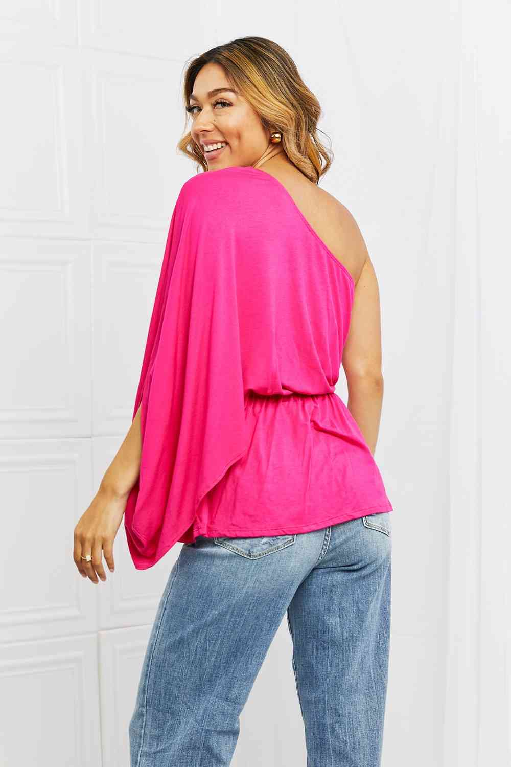 Love Always One Shoulder Blouse