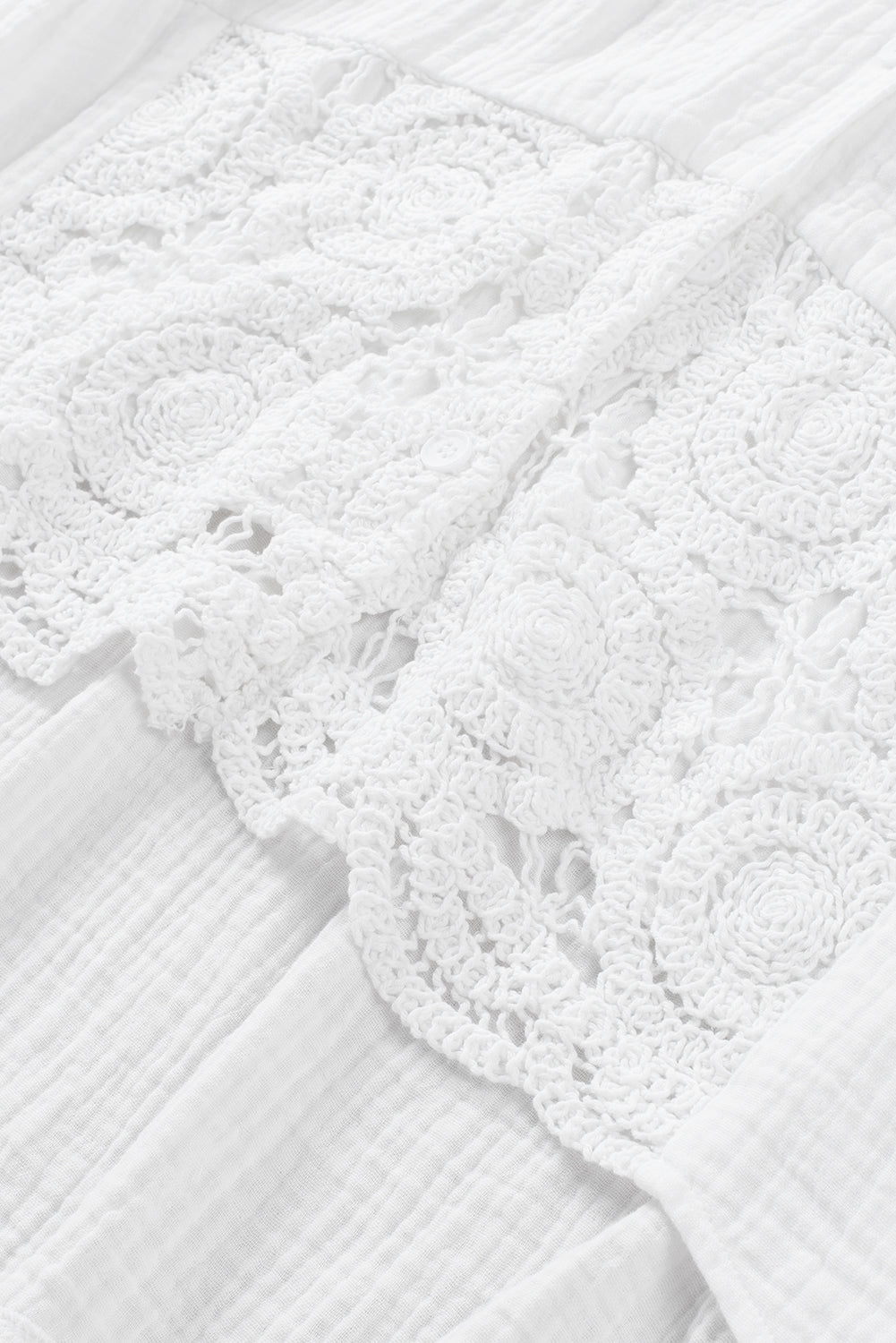 Here For You Spliced Lace Blouse