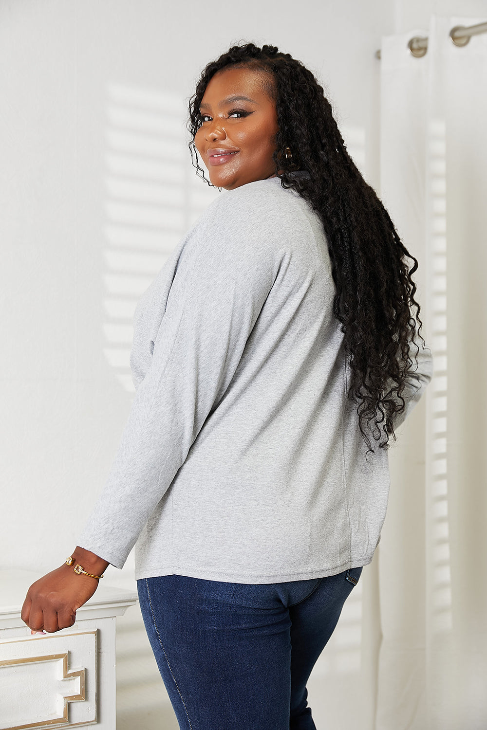 Madison Seam Detail Long Sleeve Top