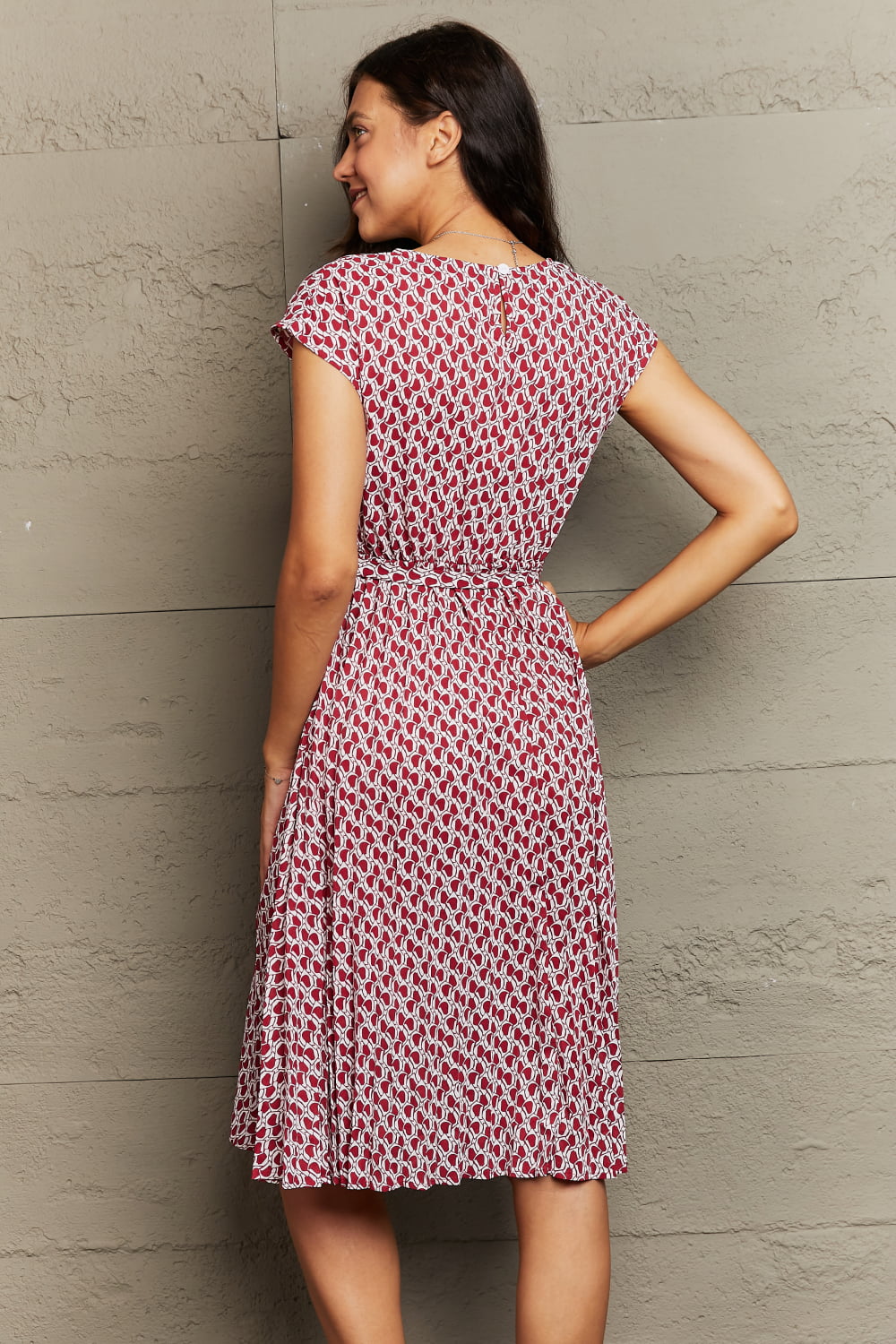 Exquisite Taste Tie Waist Midi Dress