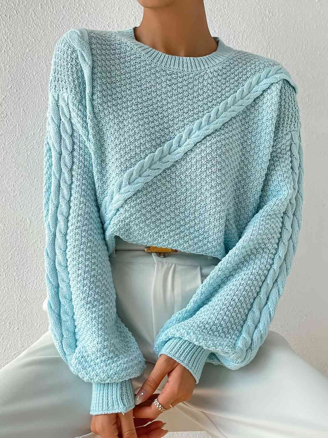 Paulina Round Neck Dropped Shoulder Sweater