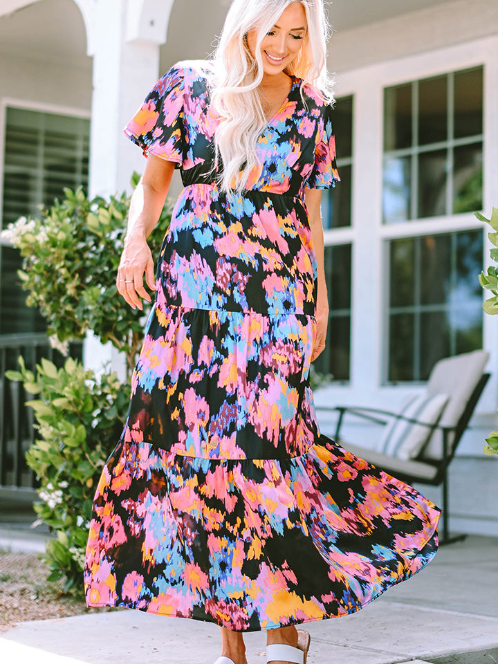 Splash Of Color Maxi Dress
