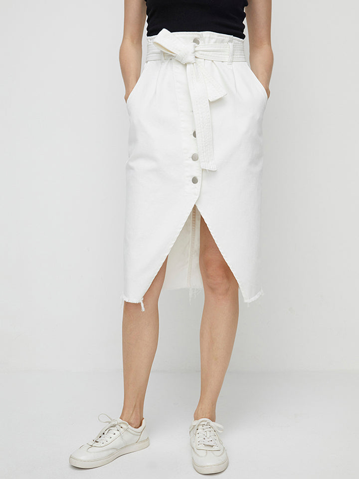 Talk To Me Denim Midi Skirt