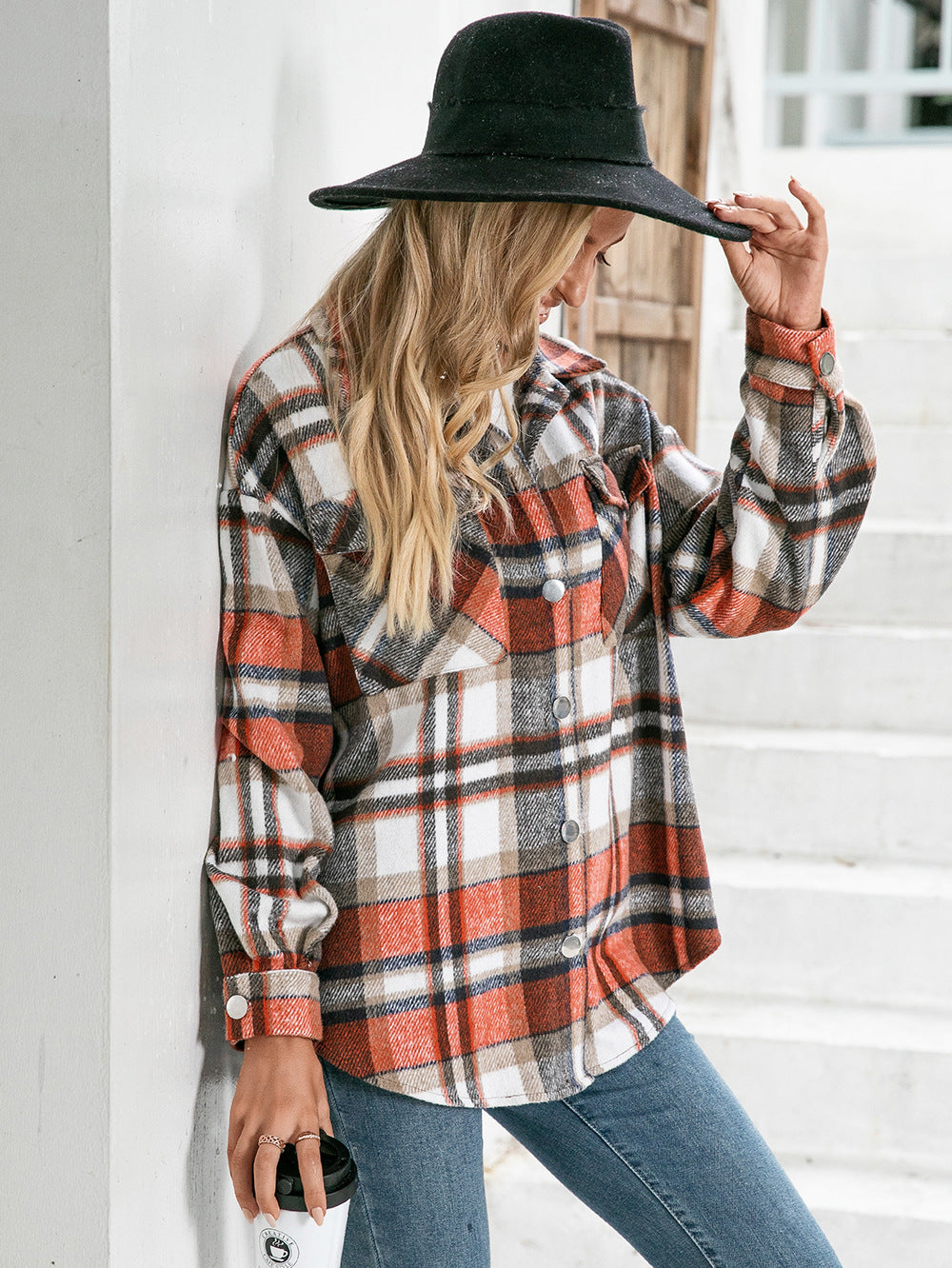 Meet You Outside Plaid Shacket