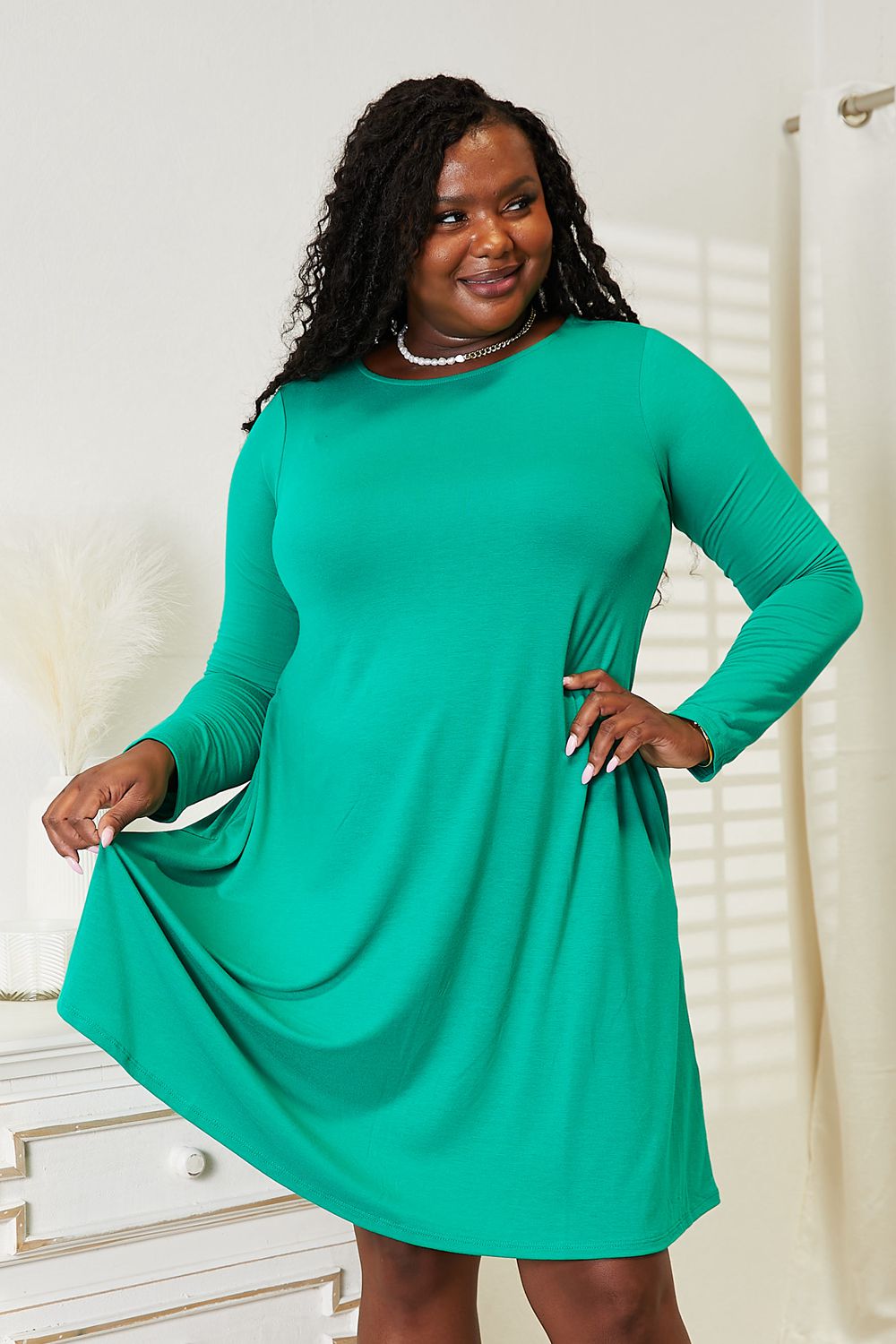 Celia Long Sleeve Flare Dress
