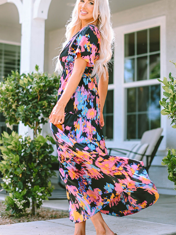 Splash Of Color Maxi Dress