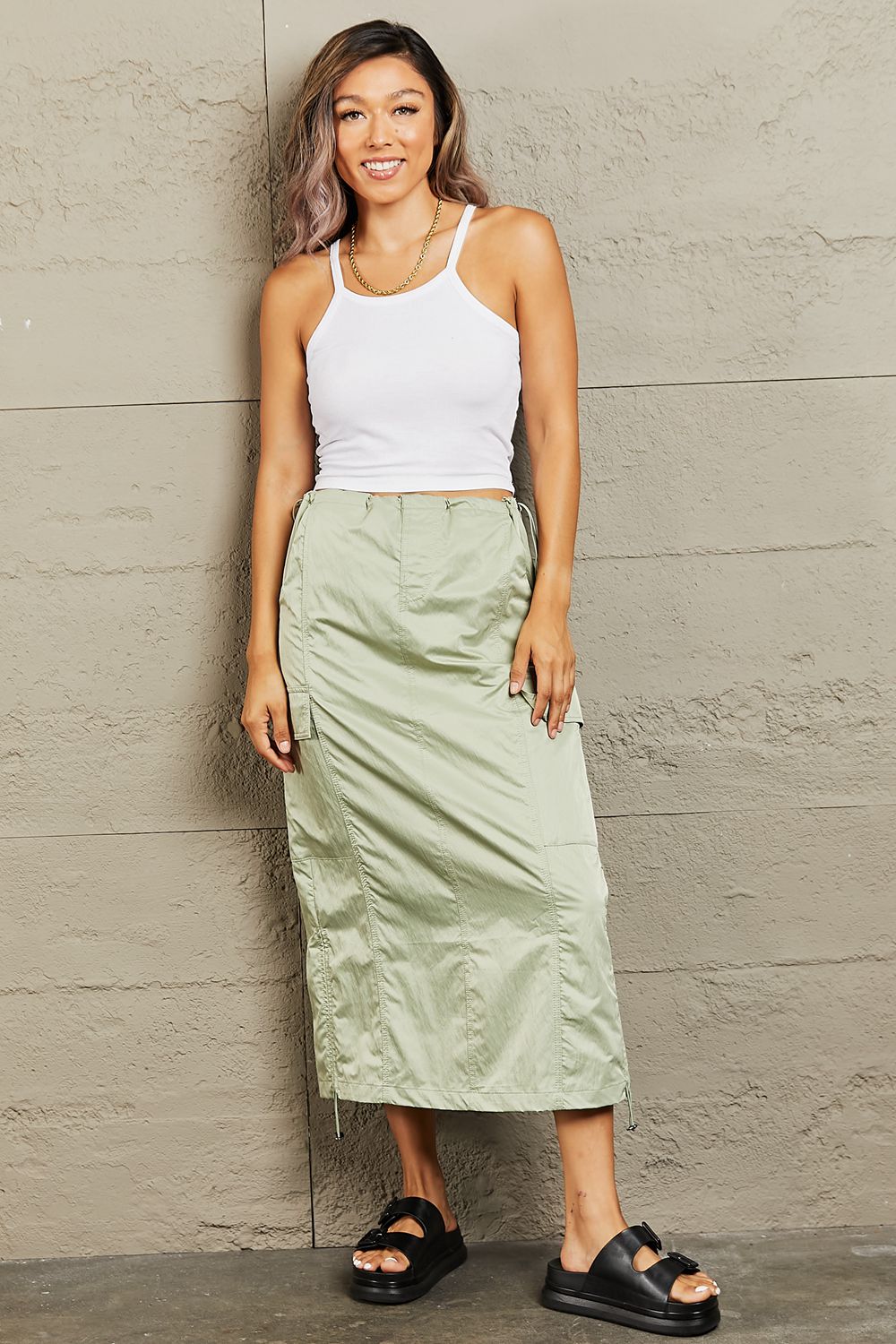 Just In Time Cargo Midi Skirt