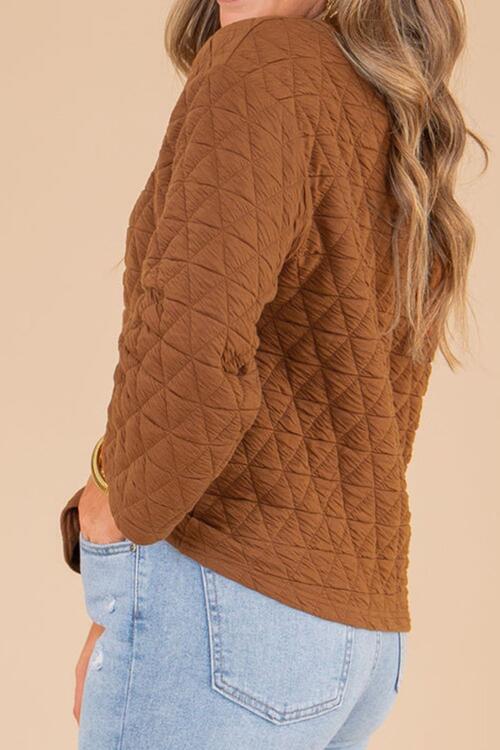 Thalia Long Sleeve Round Neck Top